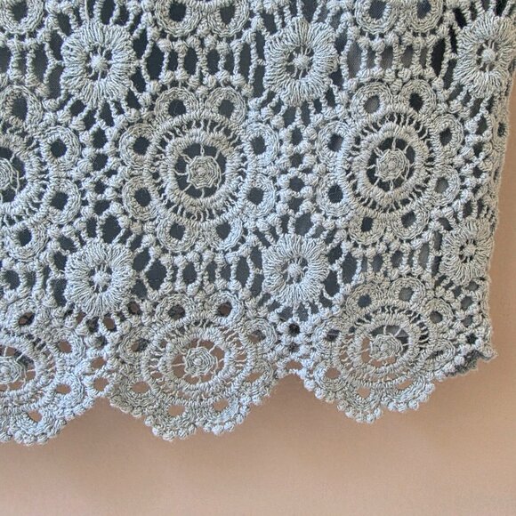 BODEN Carin Crochet Overlay Sheath Dress | US Size 10 | Midi Dress Light Blue - Picture 9 of 14